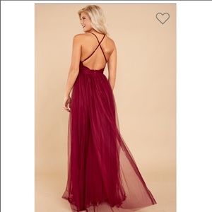 Burgundy Maxi Dress - image 1